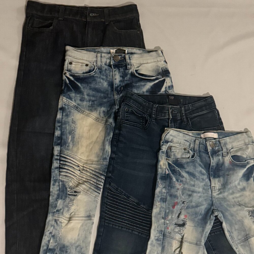 (4) Pairs, Boys-Sizes Ranging from 9-10) Jeans